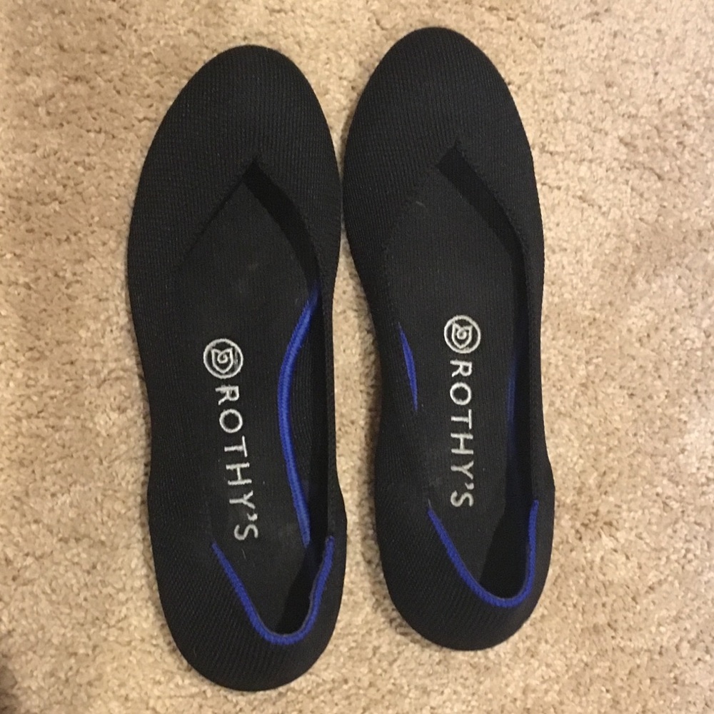 Rothy’s Black Flats Size 7